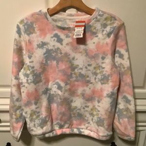 NWT Girls Cat&Jack 14-16 tie dye fleece long sleeve pullover